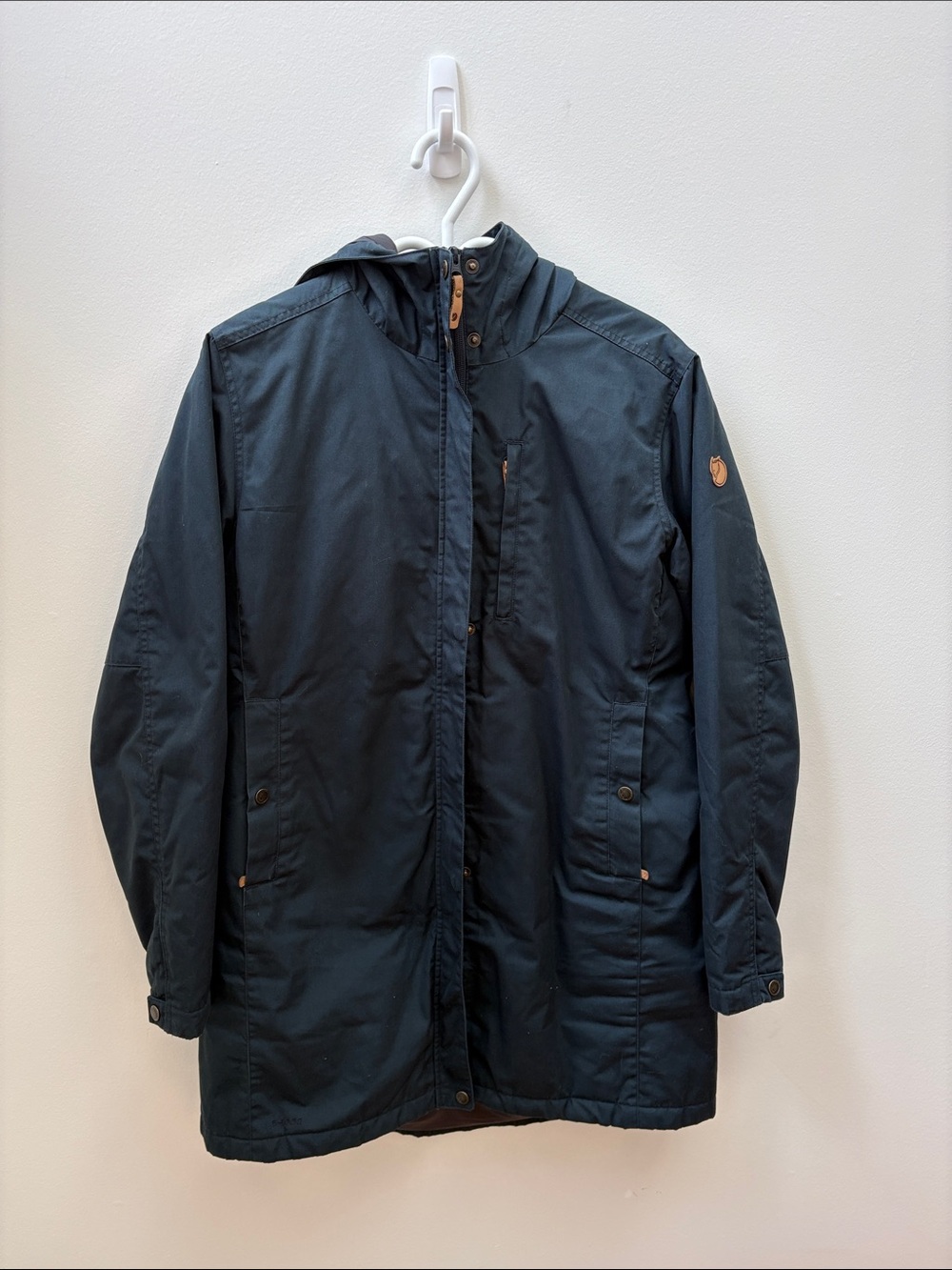 Fjallraven Women's Navy Utility Hooded Jacket